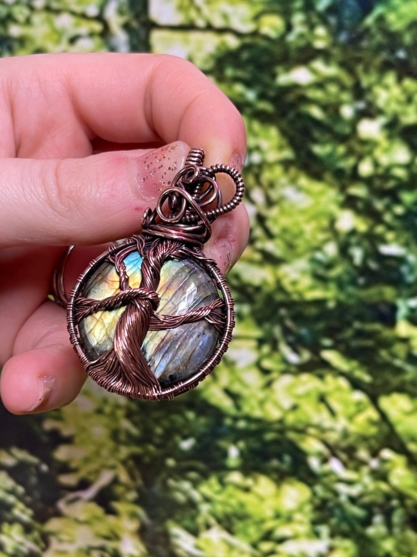 Tree of Life Labradorite Pendant