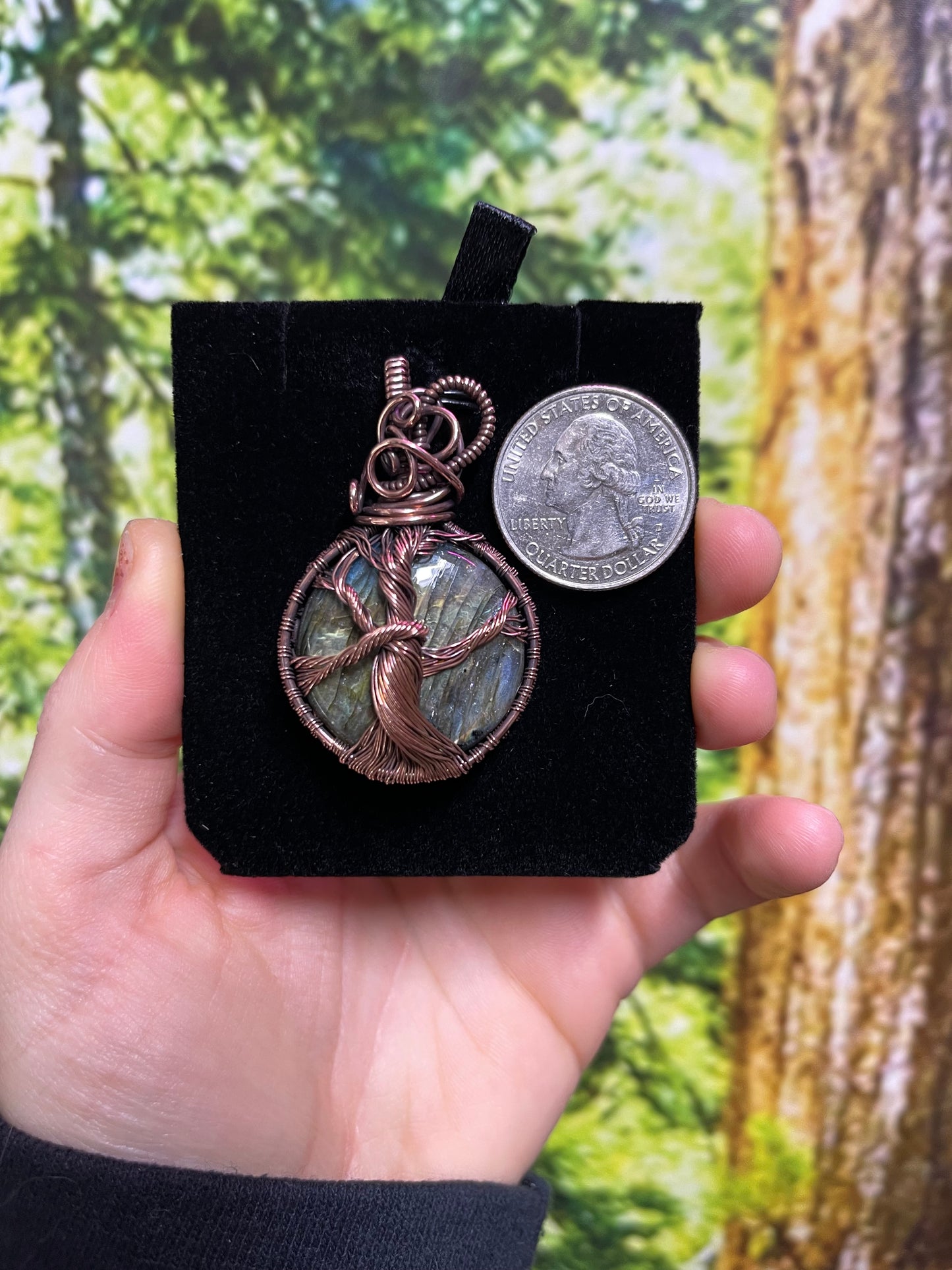 Tree of Life Labradorite Pendant