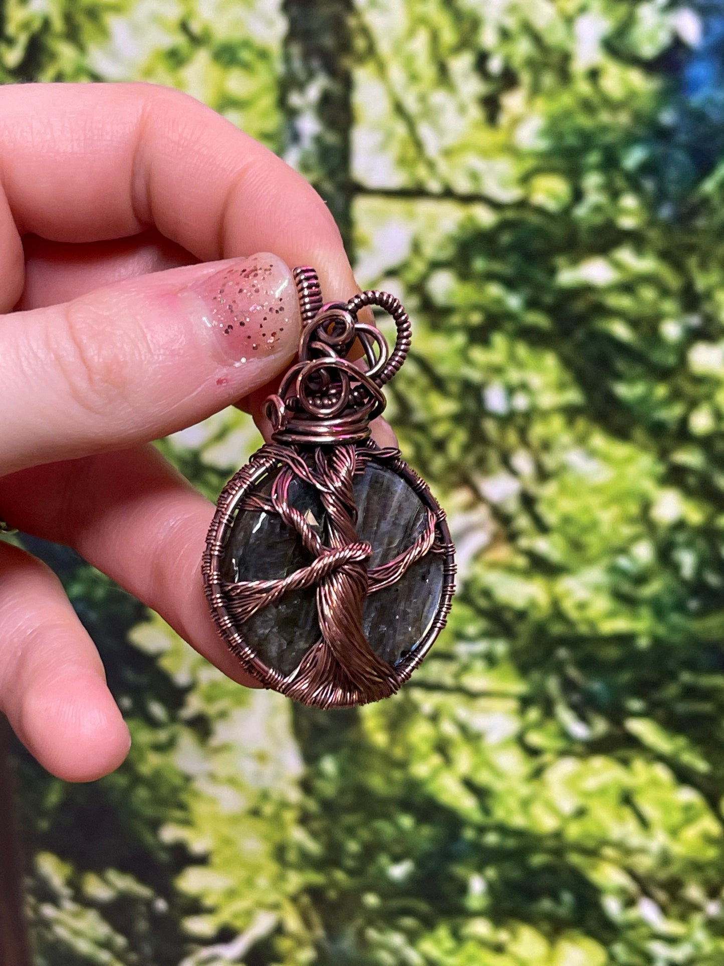 Tree of Life Labradorite Pendant