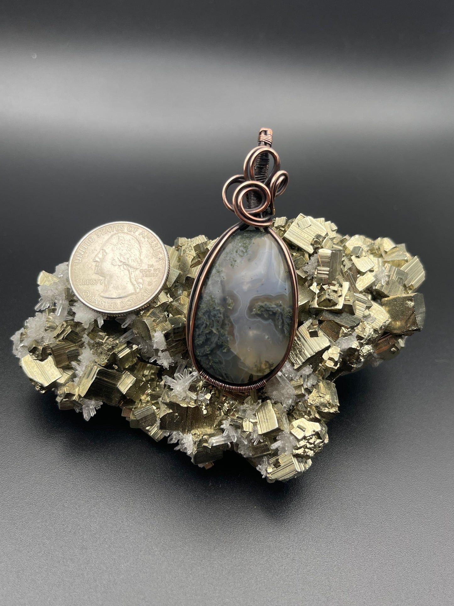 Translucent Moss Agate Pendant