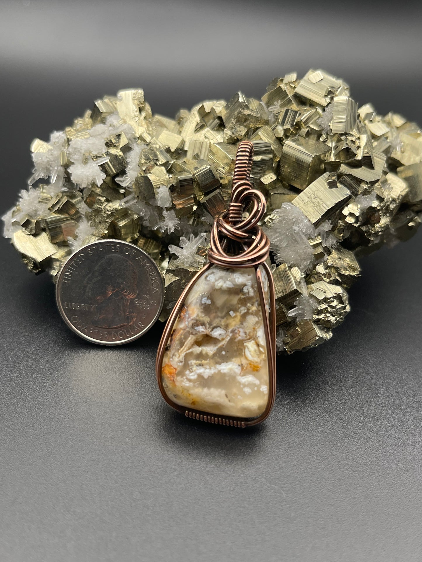 Plume Agate Pendant