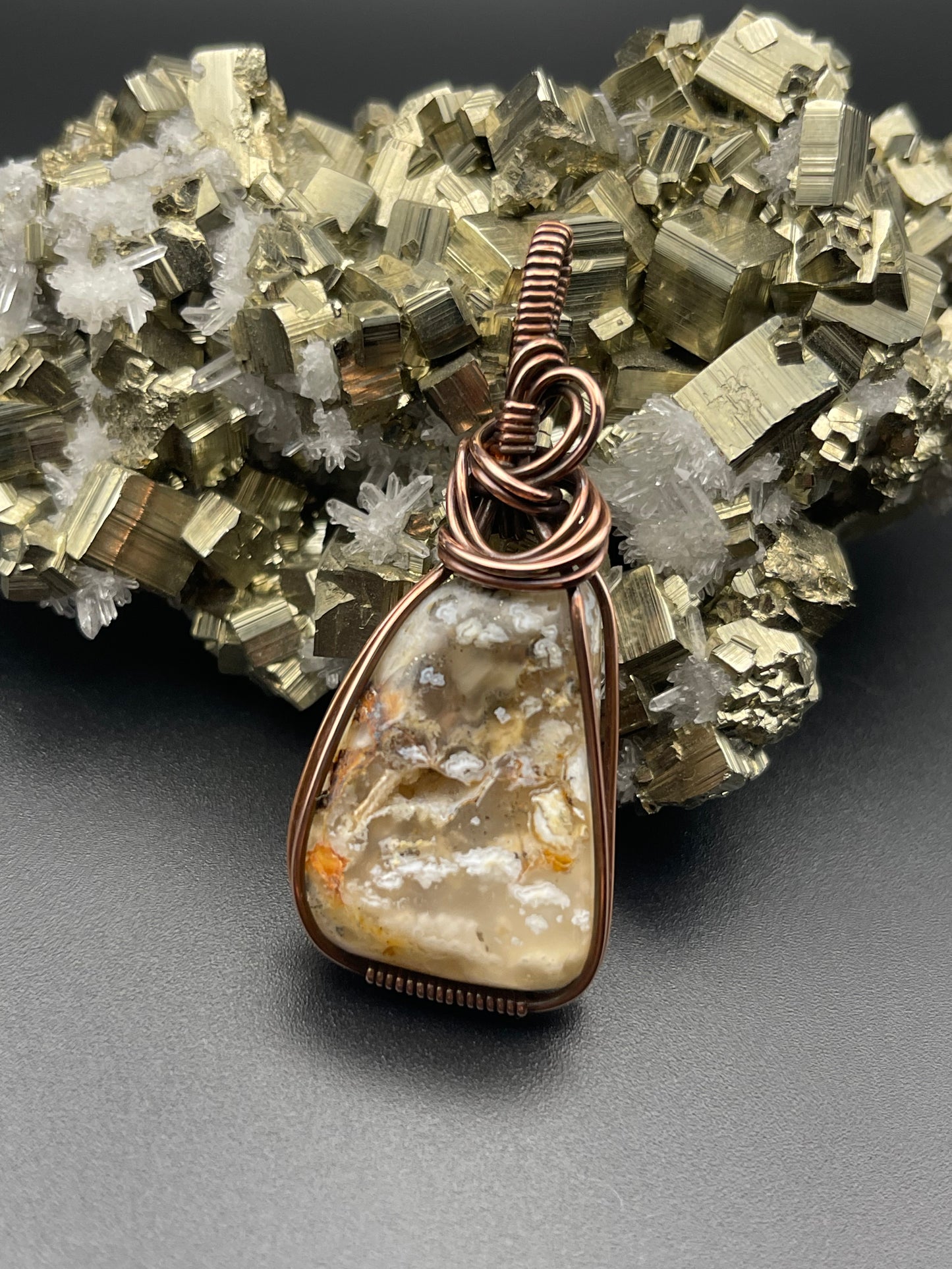 Plume Agate Pendant