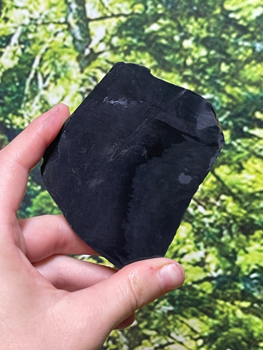 Flashy Silver Sheen Obsidian Slab